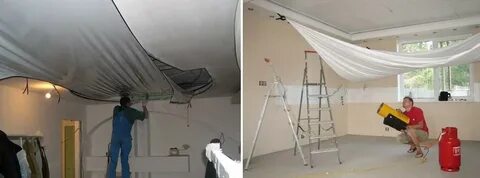 Натяжные потолки время установки