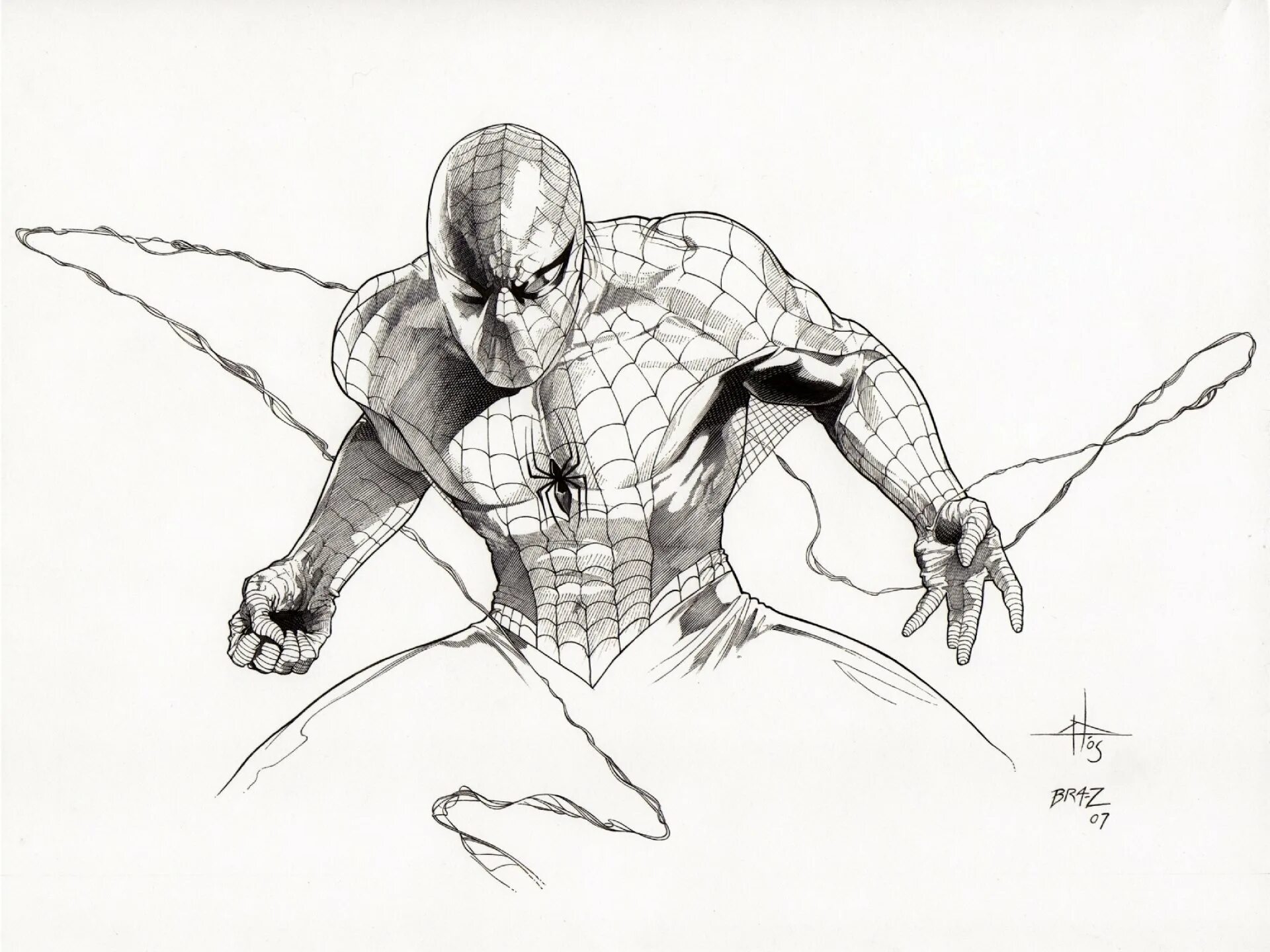 Draw spider man