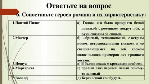Сопоставьте герои