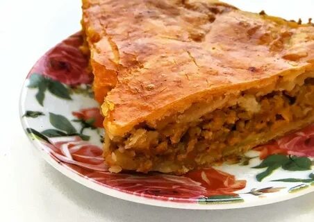 Пирог с тыквой и мясом