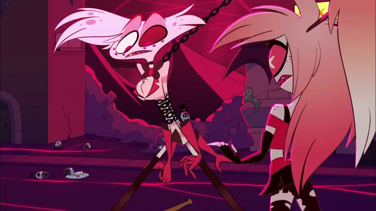 Hazbin Hotel Энджел Addict. Отель ХАЗБИН Angel Dust. Addict Hazbin Hotel черри и Энджел.