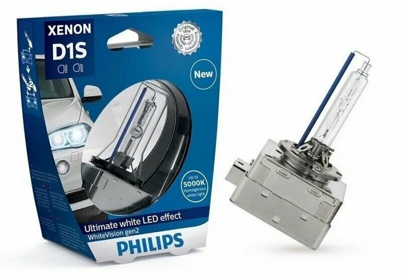 Philips xenon. Лампа ксеноновая d1s Philips WHITEVISION gen2 1 шт. +120% 85415whv2c1. Ксеноновые лампы Филипс d1s. D2s Philips WHITEVISION gen2 (+120%) - 85122whv2. Лампы d1s 5000k Philips.