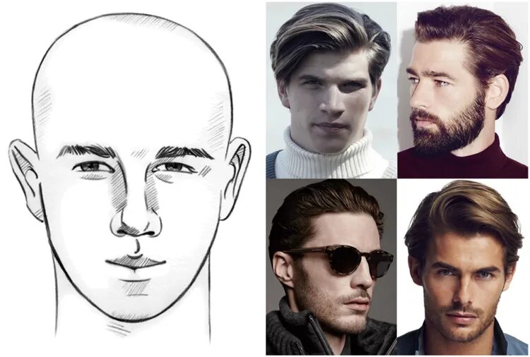 Формы голов у мужчин. Формы лица мужские. Типы мужских лиц. Форма лица и стрижка мужская. Сердцевидное лицо мужчины прически.