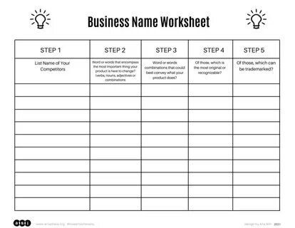 Worksheets name