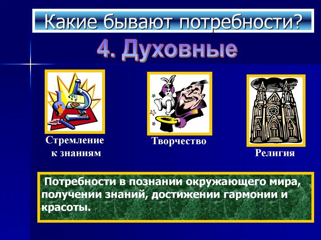 Потребности связанные с познанием человеком. Духовные потребности. Потребности человека презентация. Какие бывают дузхонвый потреб. Духовные потребности человека Обществознание 6 класс.