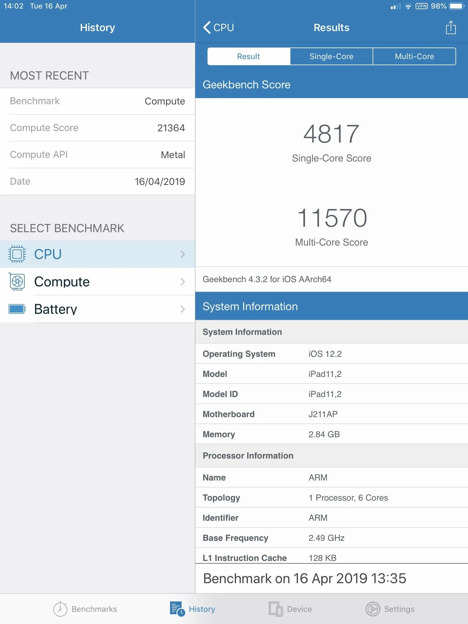 Geekbench 5 Single-Core. IPAD Mini 4 Geekbench. IPAD Mini 5 Benchmark. Geekbench 6. Device result