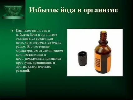 Переизбыток йода в организме симптомы у женщин