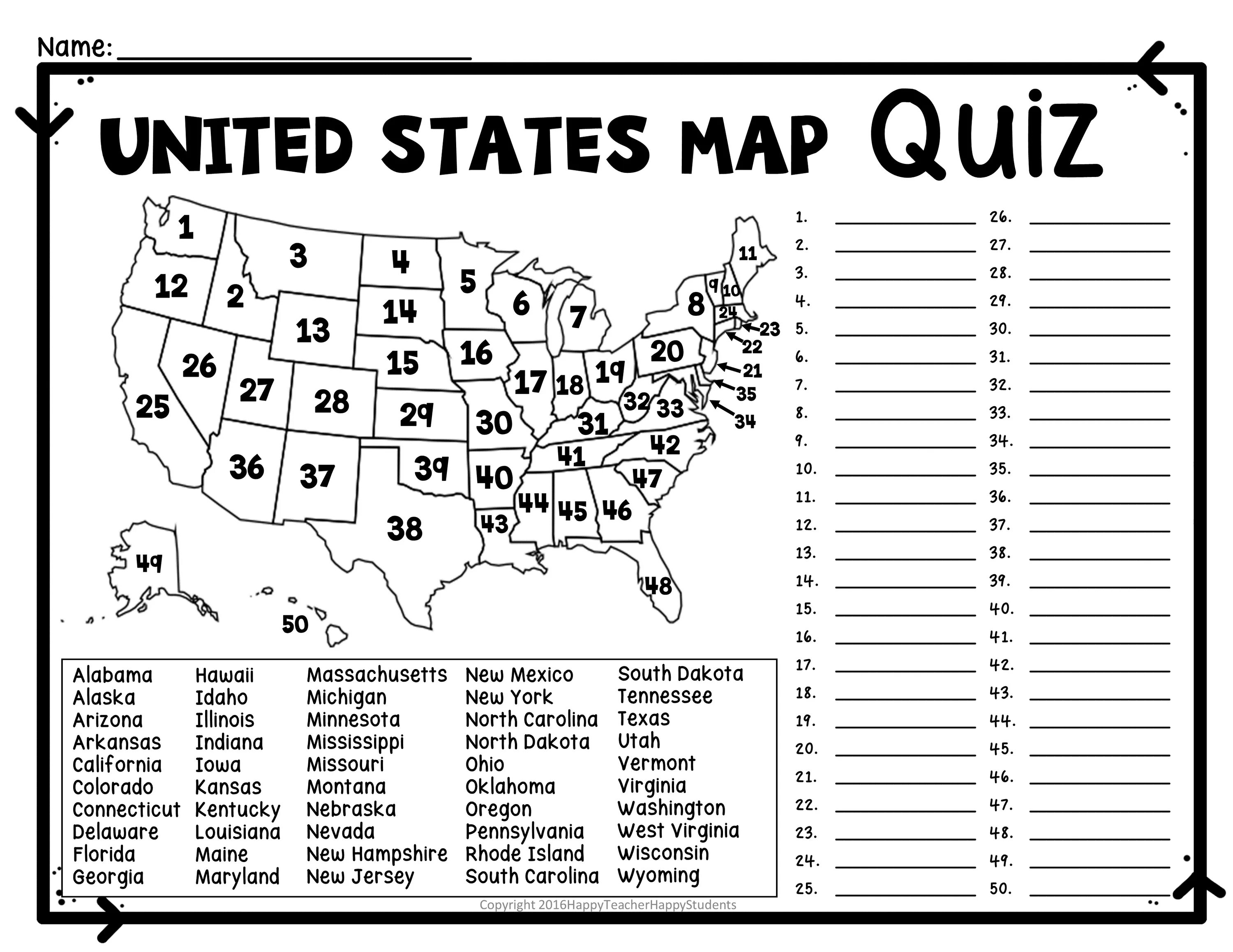 Карта америки тест. Штаты США Worksheets. Карта США со Штатами на английском. Задания США. United States Map Quiz.