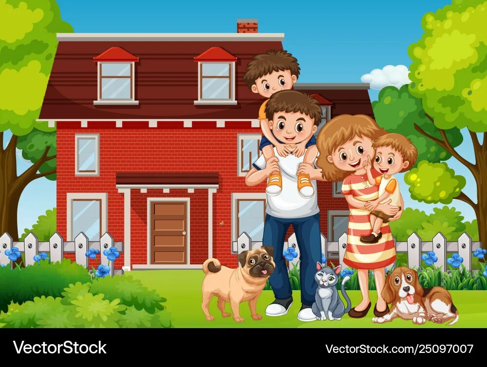My family lives in a flat
