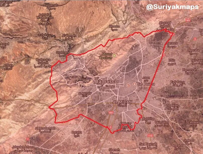 Suriyakmaps. Карта Сирии провинция Дамаск. Дамаск Ярмук на карте. Провинция Дамаск на карте.