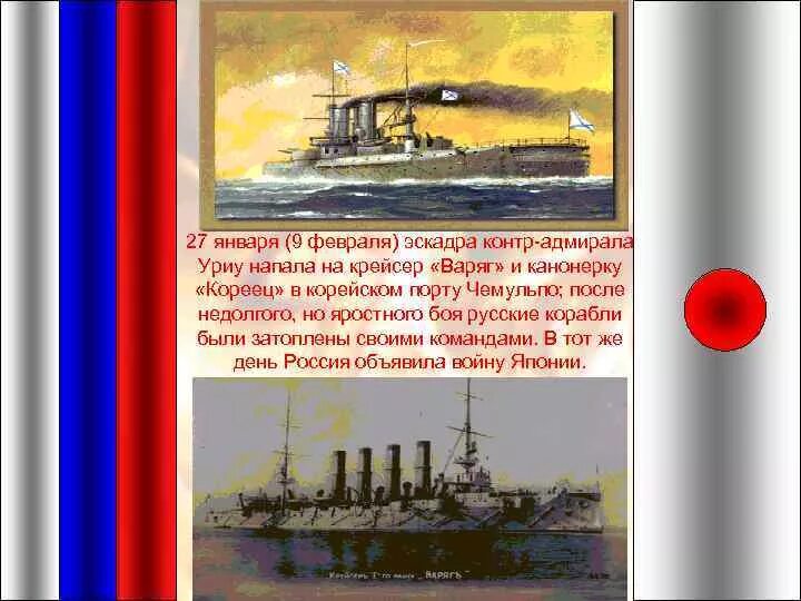 Дата сражения варяга с японской эскадрой. Дата сражения варяга с японской эскадрой