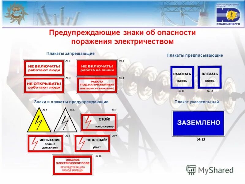 Классификация знаков и плакатов безопасности в электроустановках. Типы плакатов безопасности в электроустановках. Классификация плакатов применяемых в электроустановках. Классификация знаков и плакатов безопасности в электроустановках. Таблички по электробезопасности.