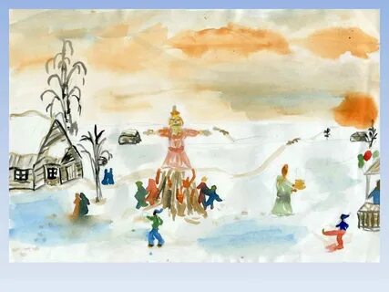 Народные гуляния рисунок SEOMani.ru