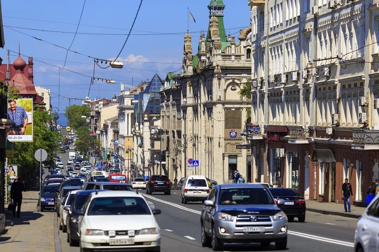 Г владивосток ул. Центральная улица Владивостока. Владивосток улицы города. Центр Владивостока улицы. Владивосток центр города улицы.