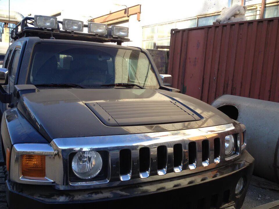 Как снять накладку капота хаммер h3 Аксессуары HUMMER (неоригинальные)H3 (2005 )ВЕНТИЛЯЦИОННАЯ РЕШЕТКА НА КАПОТ