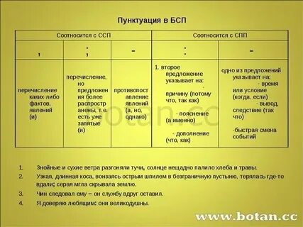 Бессоюзные сложные тесты 9 класс