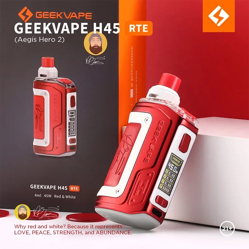 Поды хиро. GEEKVAPE h45 Hero 2 pod Kit. Geek Vape Hero 2 (h45) Red & White. Geek Vape Aegis Hero 2 h45 Red&White. GEEKVAPE Aegis Hero 2 (h45) pod Kit.