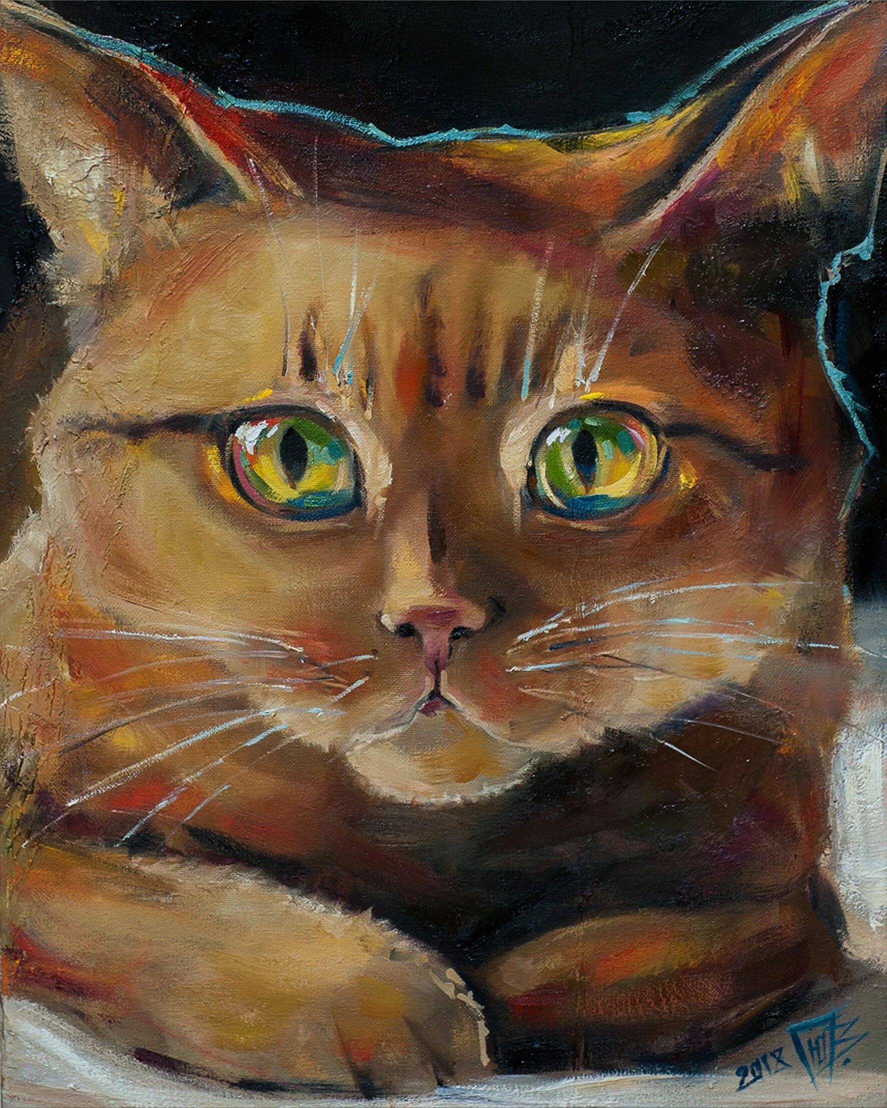 Холсты рыжий кот. Портрет кошки. коты маслом. масляная живопись кот. рыжий кот картина маслом.