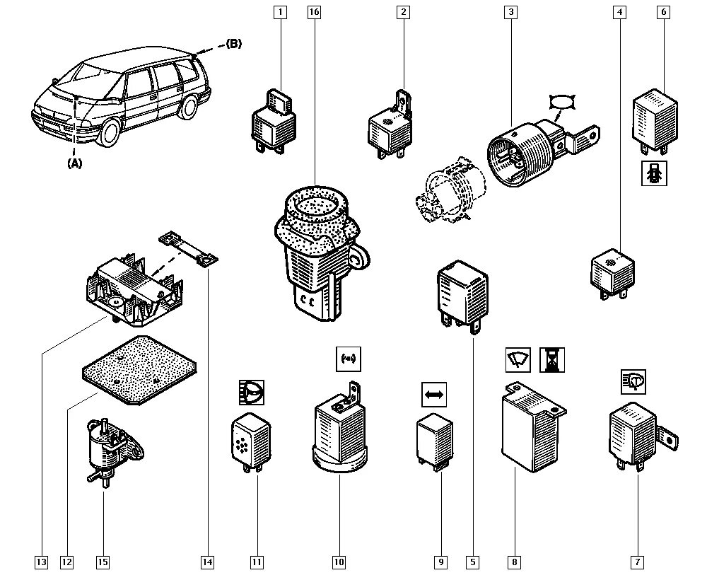 Renault espace 4 схема электрооборудования. Renault espace 4 схема электрооборудования. рено шафран 2. 0 (je0a) схема кондиционера. рено эспейс 4 эл схема впрыска топлива g9k.