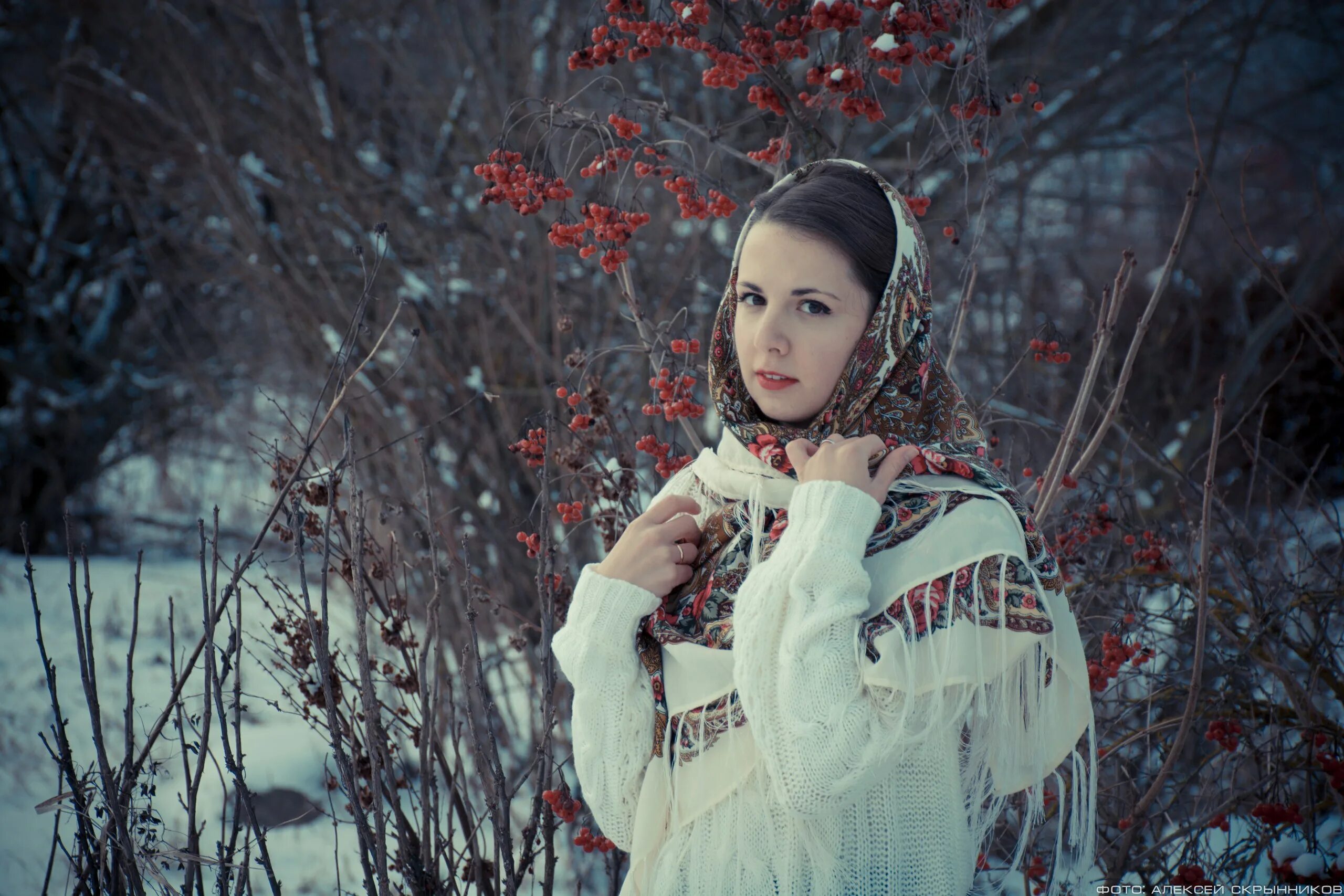 Русская женщина сегодня. Зимняя фотосессия в лесу. Фотосессия в лесу с платком. Девушка в зимнем лесу. Девушка в платке.