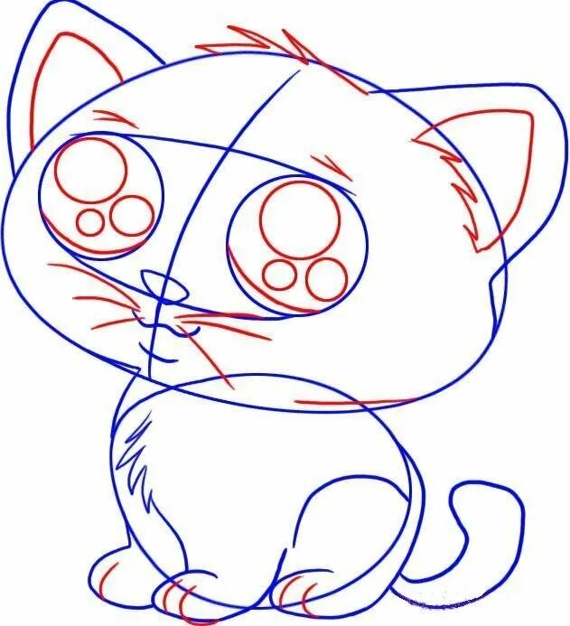 Рисовать котенка легко. Котенок для рисования. Рисунки мультяшных котят. Рисовать котят. Мультяшные котята карандашом.