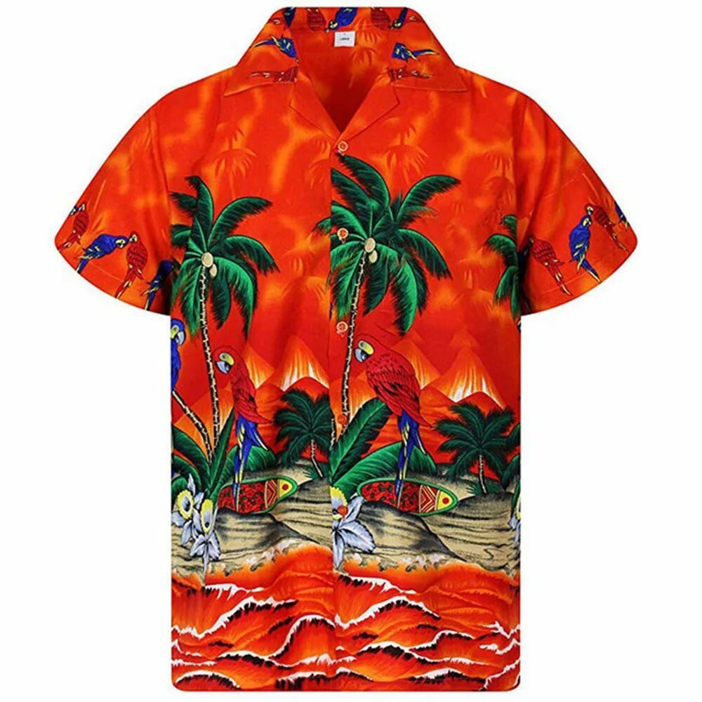 Гавайка купить. Гавайская рубашка. Гавайская рубашка мужская. Гавайская рубашка оранжевая. Рубашка с пальмами.