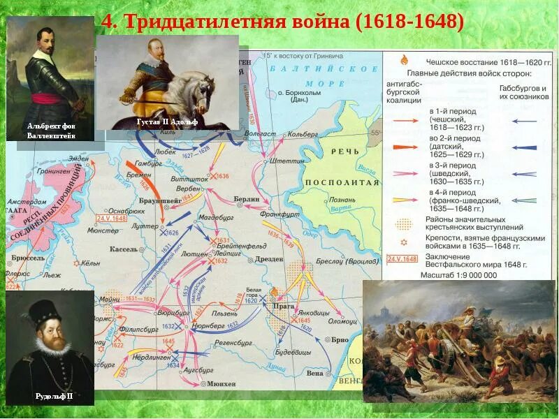 Семь войн. Периоды тридцатилетней войны 1618-1648.