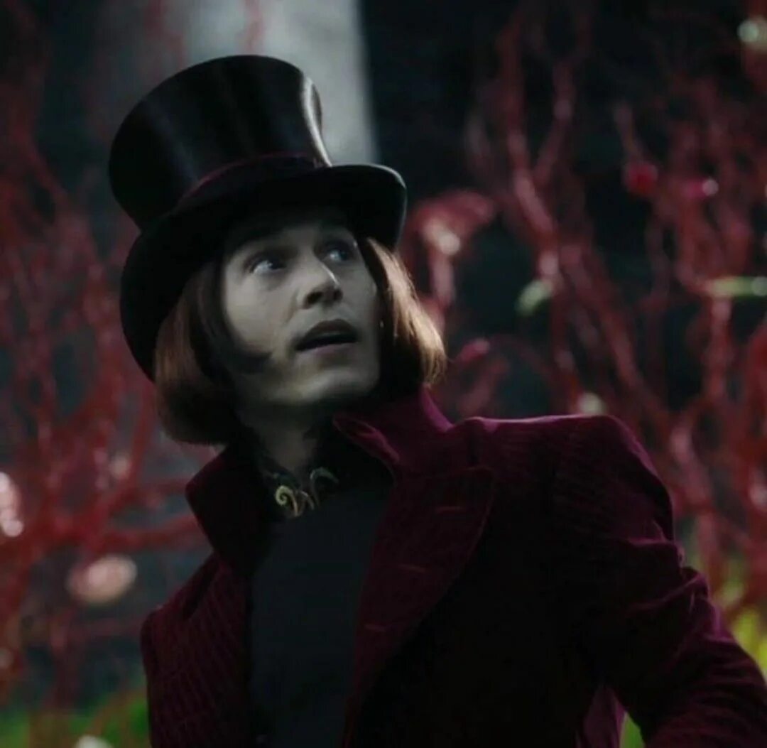 Джонни депп чарли и фабрика. Willy Wonka Джонни Депп. В шли Вонко Джонни Депп.