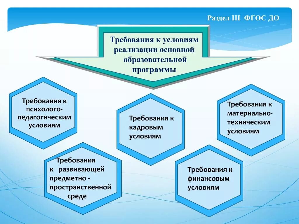 Программы для детей с ооп. Требования к условия ФГОС дошкольного образования. Условие реализации программы в детском саду. Что такое условия реализации программы в ДОУ. Схема образовательного процесса в ДОУ по ФГОС.