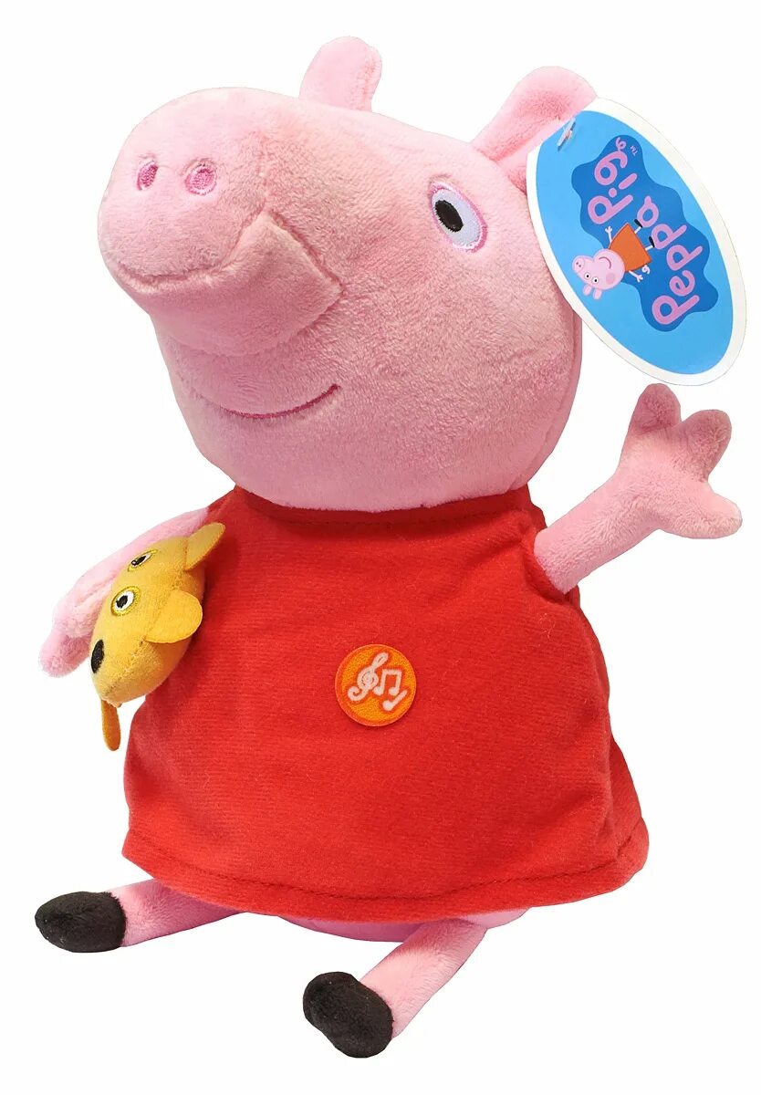 Игрушечную пеппу. Игрушка Свинка Пеппа Piggy. Плюшевая игрушка Piggy Свинка Пеппа. Мягкая игрушка Росмэн Peppa Pig Пеппа с игрушкой 30 см. Мягкая игрушка Росмэн Свинка Пеппа.