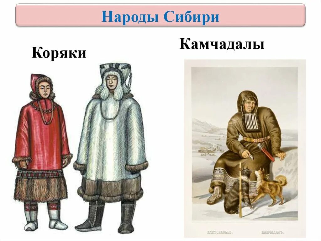 Народы сибири история россии 7 класс. Национальный костюм Коряки Коряки. Народы России 17 век народы Сибири. Коренные народы России Коряки. Народы Сибири 16-17 века.