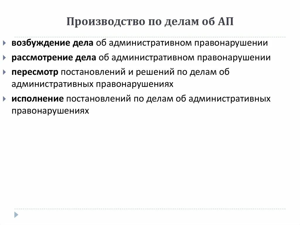 Производства по делу об ап. Производство по делам об ап. Стадии производства ап. Стадии производства по делам об ап. Производство по делам об административных правонарушениях.