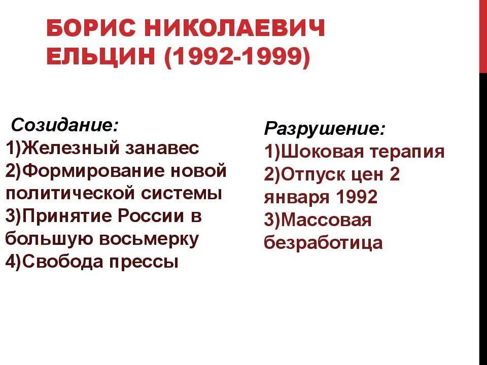 Политическая реформа Ельцина. Экономические реформы Ельцина таблица. Реформы Ельцина кратко.