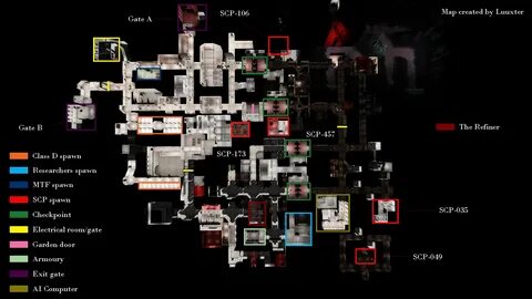 Карта scp secret laboratory схема.