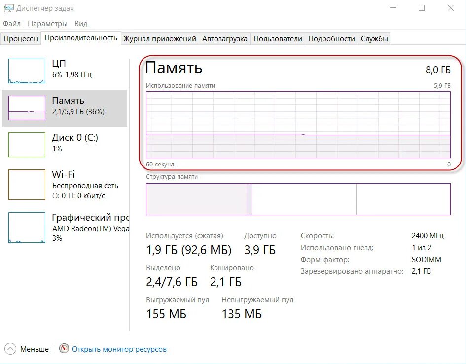 Насколько доступно. Диспетчер задач Оперативная память. ОЗУ В диспетчере задач. ОЗУ В диспетчере задач Windows 10. 64 ГБ оперативной памяти диспетчер задач.