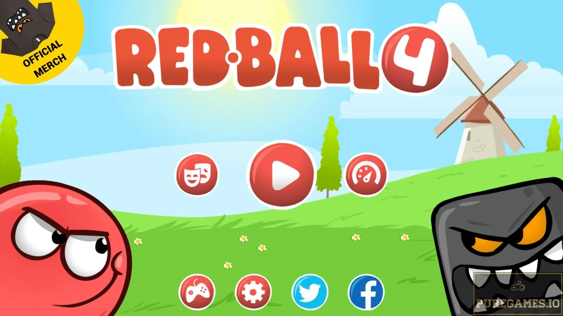 Главное меню игры ред Болл 4. Игра Red Ball 4. Игры красный шарик 4. Красный шарик Red Ball игра.