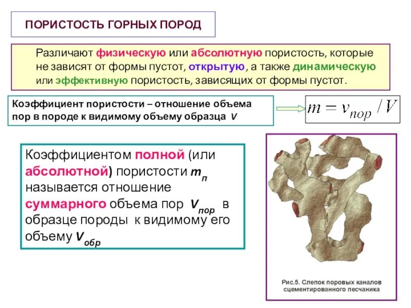 Виды пористости. Общая пористость горных пород. Формы пустот горных пород. Эффективная пористость горной породы это. Пористость горных пород формула.