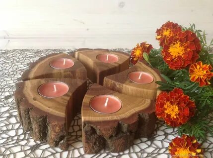 Подсвечник из дерева своими руками