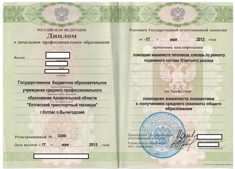 Средне специальное образование профессии
