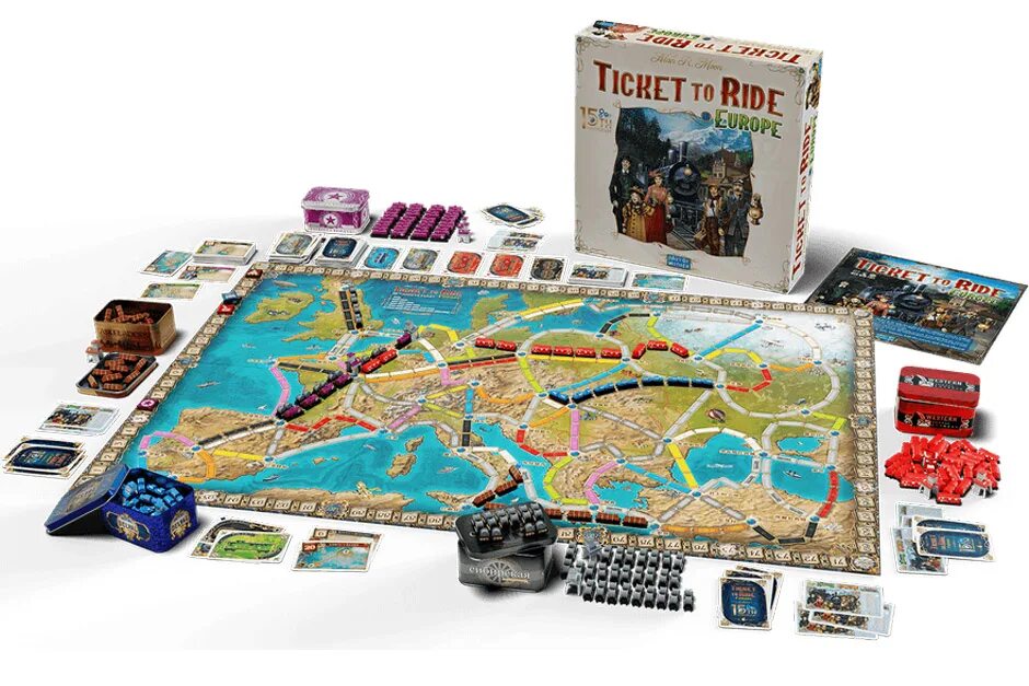 Ticket to Ride: Европа. Юбилейное издание. Ticket to Ride Europe настольная игра. Ticket to Ride Юбилейное издание 15 лет. Ticket to Ride Юбилейное издание. Игра поезд европа