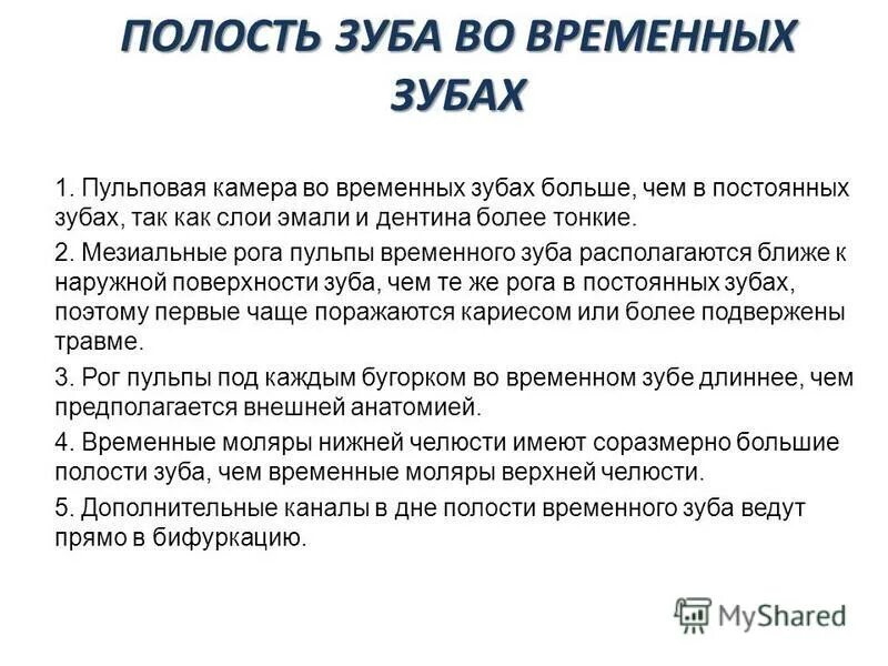 анатомо физиологические особенности пульпы