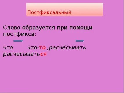 Приставочно постфиксальный способ
