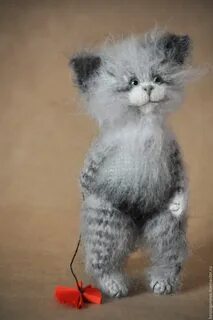 Как связать кота из пряжи