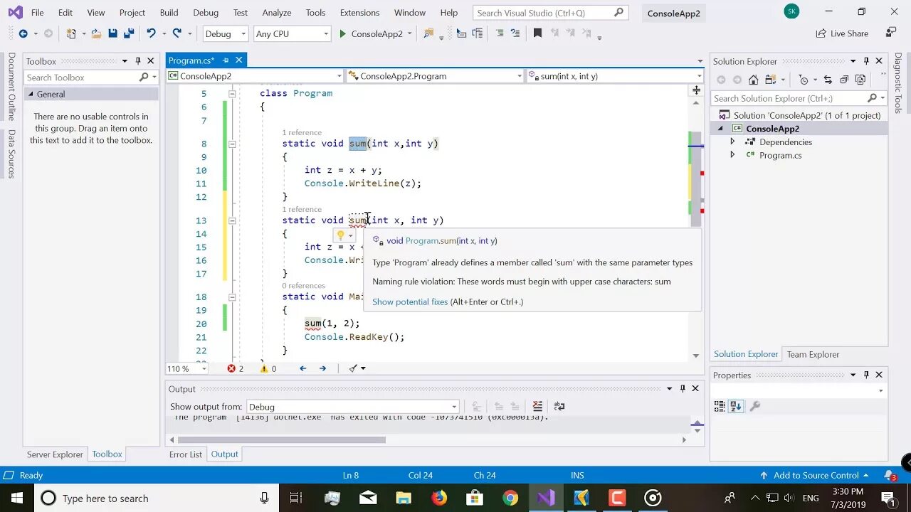 Namespace в c#. Main c#. Console.READKEY. Visual Studio c# if else. Main c описание