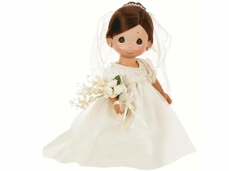 Кукла невеста. Precious moments куклы. кукла precious moments &quot;сны о плюшевом медведе&quot;. кукла precious moments enchanted dreams bride blonde (зачарованные сны. невеста, блондинка), 30 см, 4636.