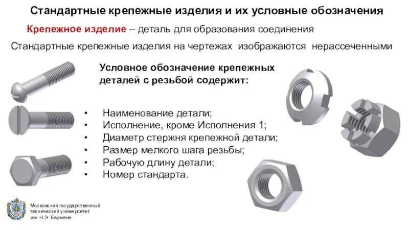 Количество деталей в изделии. Стандартные крепежные детали. Стандартные резьбовые изделия. Крепежные детали и их условные обозначения. Обозначение крепежных изделий.