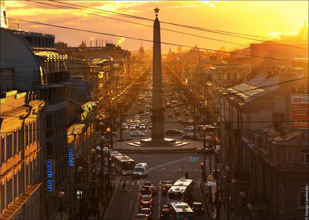 Спб 2015. Закат Невского проспекта СПБ.