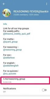 Telegram invite link