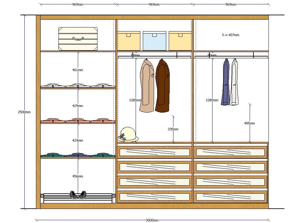 Расположение полок в шкафу. Высота штанги в шкафу. Проект шкафа для одежды. Высота штанги в гардеробной.