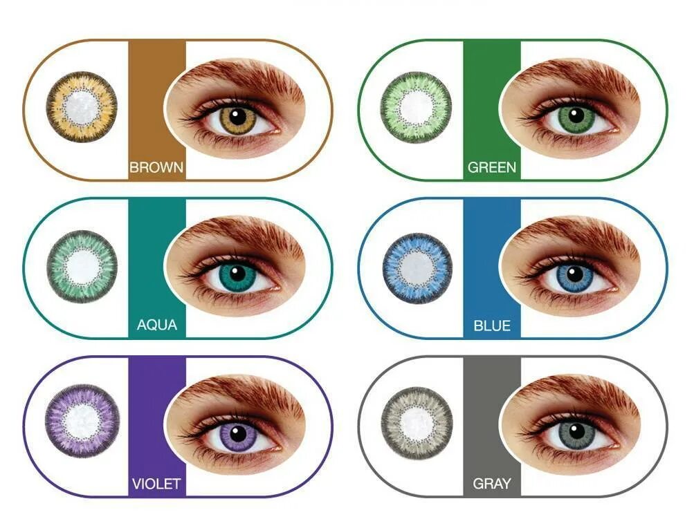 Цвет глаз человека определяется пигментацией. Контактные линзы цветные Soflens natural Colors. Линзы с оттенком для зрения.